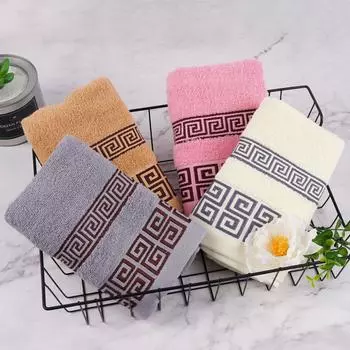 Новое полотенце из чистого хлопка 34x74 см, впитывающее, однотонное, мягкое, удобное, для мужчин и женщин, семейное полотенце для ванной комнаты 34x74cm&1pc бежевый