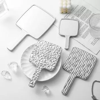 Новое портативное мини Ins жидкой формы квадратное зеркало портативное настольное косметическое зеркало зеркало для макияжа дорожное металлическое зеркало красоты