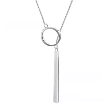 Новое посеребренное великолепное прямое брендовое ожерелье с подвеской, модные украшения в корейском стиле