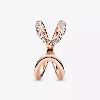 Новое поступление 2022 года, стерлинговое серебро 925 пробы, розовое открытое кольцо «Бесконечность», кольца из розового золота для женщин, обручальные украшения, юбилей 7