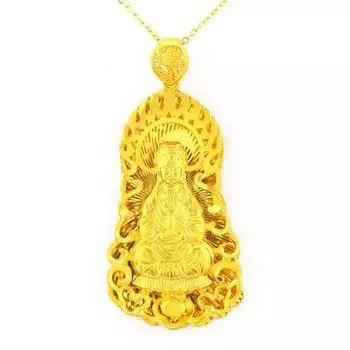 Новое поступление, 3D золотой кулон Авалокитешвара для мужчин и женщин, качественные ювелирные изделия, серебро 925, цепочка-цепочка, мужское благословение, аксессуары белый