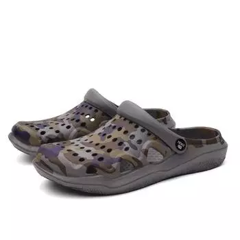 Новое поступление, 8 летних мужских туфель, мужские тапочки, дышащие нескользящие мюли, мужская садовая обувь, повседневные пляжные сандалии, Zapatos 38 чёрный