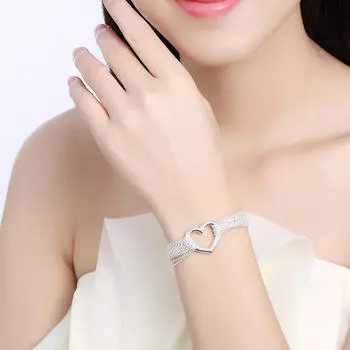 Новое поступление 925 стерлингового серебра Сердце кисточка замок TO браслеты цепи ювелирные изделия для женщин высшего качества любовник свадьба вечеринка рождественский подарок