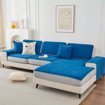 Новое поступление эластичный всеобъемлющий шенилловый чехол для диванной подушки Четырехсезонный универсальный нескользящий чехол для сиденья дивана для гостиной 60x60cm 1pc бежевый