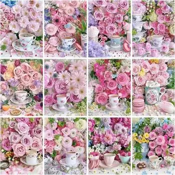 Новое поступление алмазная живопись цветы алмазная живопись вышивка ремесло полная круглая дрель украшение дома Full Round 20x25CM