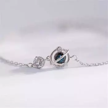 Новое поступление Around The Planet Flash Beads Fantasy Guardian Blue Mercury 925 стерлингового серебра ювелирные изделия кристалл браслеты Sl082 разноцветный