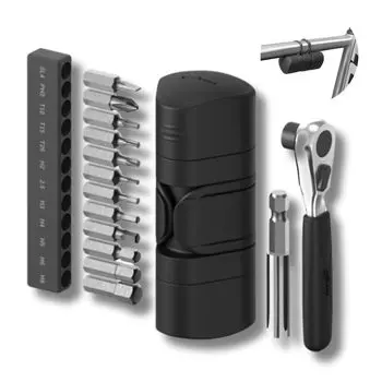 Новое поступление Bone Bicycle Bicycle Tool Set велосипедный портативный инструмент многофункциональный шестигранный ключ торцевой ключ с храповым механизмом удобный для переноски шоссейный велосипед MTB чёрный