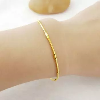 Новое поступление Браслет из аллювиального золота с бусинами Пиксю для удачи для женщин Ins Без выцветания Звездный браслет Позолоченная универсальная бижутерия Tall Bracelet