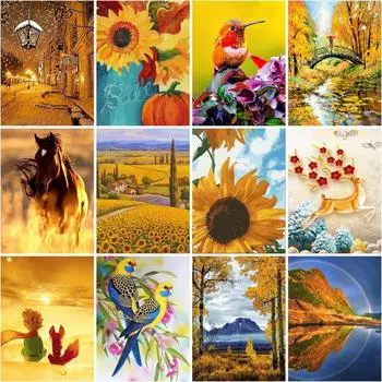 Новое поступление Бриллиантовая живопись Цветы Алмаз Искусство Алмазная вышивка Распродажа Полный раунд Дрель Домашний декор Full Round 20x25CM