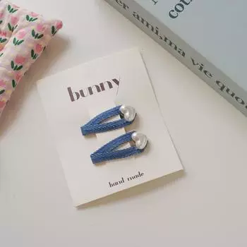 Новое поступление! Детская заколка для волос Джинсовый бант и жемчуг Кружевной край Милые детские головные уборы Аксессуары Модная детская заколка для волос