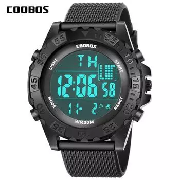 Новое поступление, детские часы, цифровые спортивные силиконовые наручные часы для девочек, уличные водонепроницаемые светодиодные часы, лучший подарок для мальчиков синий