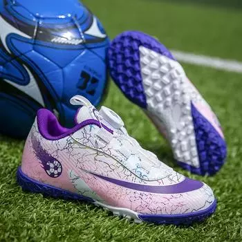 Новое поступление детских футбольных кроссовок, удобные эластичные тренировочные кроссовки с низким вырезом, нескользящие футбольные бутсы для мальчиков и подростков 29