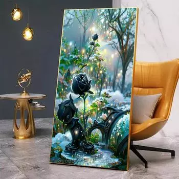 Новое поступление Diy алмазная живопись мечта черная роза полная алмазная мозаика 5d алмазная вышивка цветок вышивка крестом горный хрусталь Full Round 20x30CM