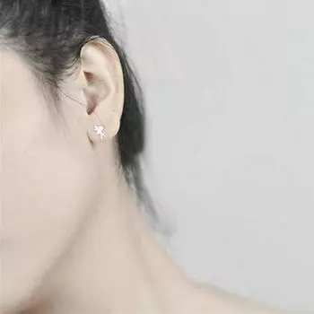 Новое поступление, индивидуальные ювелирные изделия из стерлингового серебра 925 пробы, модные балетные аксессуары с динозаврами, женские противоаллергические серьги E055