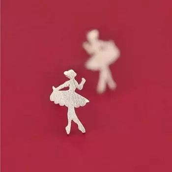 Новое поступление, индивидуальные ювелирные изделия из стерлингового серебра 925 пробы, модные балетные аксессуары с динозаврами, женские антиаллергические серьги E055