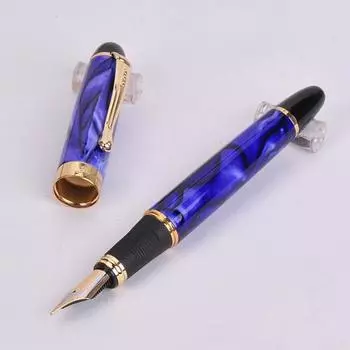 Новое поступление Jinhao X450, роскошная синяя перьевая ручка, высококачественные металлические чернильные ручки для офисных принадлежностей, школьные принадлежности