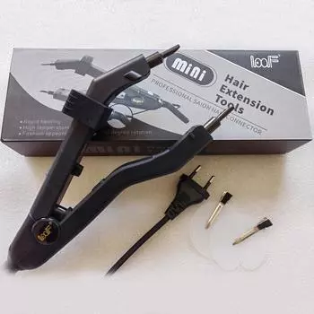 Новое поступление, качественный черный термоусадочный коннектор для волос с регулируемой температурой, набор инструментов для наращивания волос