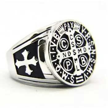 Новое поступление, католическая церковь Святого Бенедикта Нурсийского, христианство, экзорцизм Иисуса, размер кольца 7-14