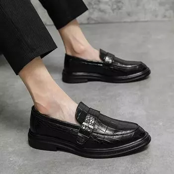 Новое поступление, классические мужские туфли на шнуровке в стиле ретро, элегантные туфли для выпускного вечера, длинные повседневные туфли-оксфорды без застежек 38