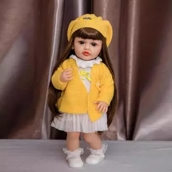 Новое поступление, куклы Reborn для девочек, 55 см, полностью силиконовая виниловая кукла для купания, реалистичная кукла Bebe Reborn для новорожденных, игрушка для детей 22 inch about 55 cm коричневый