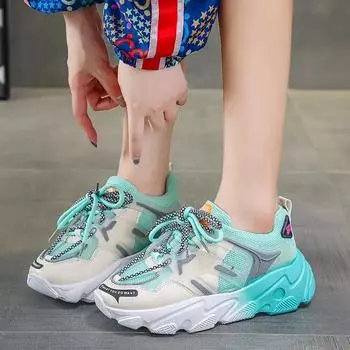 Новое поступление, модная вулканизированная обувь ярких цветов с круглым носком на толстой подошве, повседневная и удобная спортивная женская обувь для походов 35