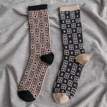 Новое поступление, модные носки, новинка, креативные брендовые носки в британском стиле, зимние хлопковые носки для экипажа One size