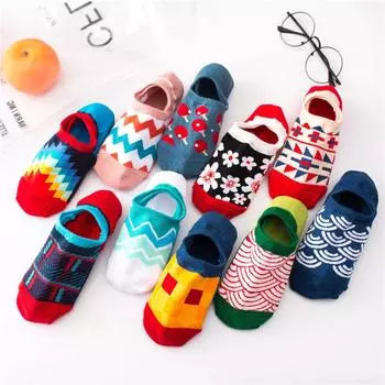 Новое поступление, модные носки, женские летние носки высокого качества, женские хлопковые невидимые носки-лодочки One size