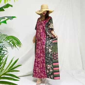 Новое поступление Модный стиль Инс Винтажное цветочное Сексуальное платье без спинки Санья Пляжное платье для отпуска на море Женское платье Color All yards