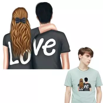 Новое поступление, моющиеся акварельные термопереносные наклейки для девочек, нашивки для футболок, джинсов, железные переводные картинки 20.2x20cm