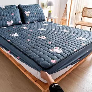 Новое поступление, мягкий шлифовальный стеганый наматрасник с защитой от клещей, универсальный стеганый чехол для кровати Twin Queen, наволочка в комплект не входит 90x200x30cm