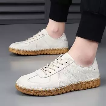 Новое поступление, мужские кроссовки на шнуровке, универсальные мужские туфли из вулканизированной кожи, классические модные туфли на плоской подошве, мужская обувь для скейтбординга ручной работы 38 чёрный