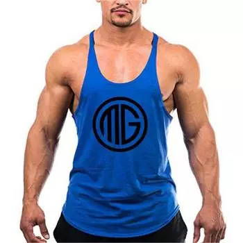 Новое поступление, мужские жилеты для фитнеса, бодибилдинга, майка, удобная и дышащая жилетка для пляжа и серфинга, стрингер для шоу, майка M синий