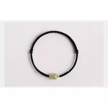 Новое поступление Натуральный нефрит Хэтянь Браслет на красной веревочке Браслет на ногу Женский Браслет-талисман с бусинами Браслет года рождения Мужской и женский Парные подарки Transfer black hand rope
