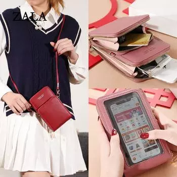 Новое поступление, однотонный кошелек для телефона, женская сумка через плечо из искусственной кожи, маленькая сумка-мессенджер, женский кошелек 18*11*4cm розовый