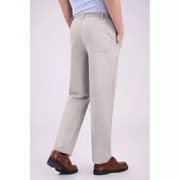 Новое поступление, осенне-летние повседневные штаны, натуральный хлопок, лен, высокая талия, большие размеры, льняные дышащие свободные мужские брюки XL