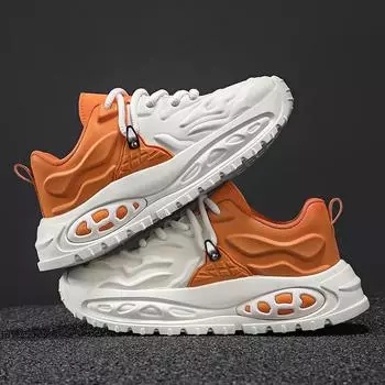 Новое поступление осенне-зимней мужской повседневной обуви, кроссовки, мягкая подошва, дышащая, удобная обувь для ходьбы 39 оранжевый