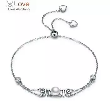 Новое поступление подлинный сплав сладкий шепот луны и звезды прозрачный фианит браслет