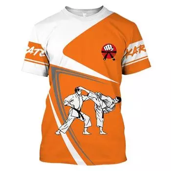 Новое поступление японского каратэ, целая серия, летние мужские и детские футболки, мужские топы с коротким рукавом и круглым вырезом, модная уличная одежда S