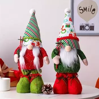 Новое поступление рождественских украшений, печатные рождественские куклы, креативные украшения для гномов, наряжаются