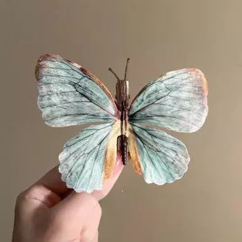 Новое поступление Синяя бабочка заколка для волос Элегантная шпилька Аксессуары для волос для женщин Фантазийная боковая заколка Стразовая шпилька