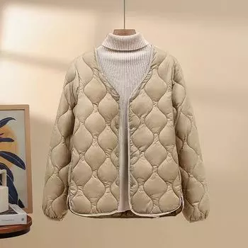 Новое поступление! Теплое и легкое короткое хлопковое пальто со съемной подкладкой для женщин M белый