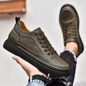 Новое поступление удобных мужских кроссовок, классические универсальные мужские повседневные туфли на шнуровке, нескользящие, для скейтбординга, мужские стильные туфли на плоской подошве 37 чёрный