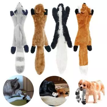 Новое поступление Vogue, игрушки для собак с белками, изысканные вечерние игрушки для собак, жевательные скрипучие свистки, удобные плюшевые игрушки для домашних животных, волков, кроликов, животных, подарки 7