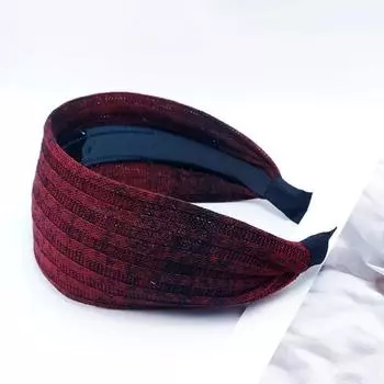 Новое поступление Вязаная повязка на голову с узором для осени и зимы с широкой каймой, полосатая повязка для волос с вертикальным вырезом, аксессуары для женщин