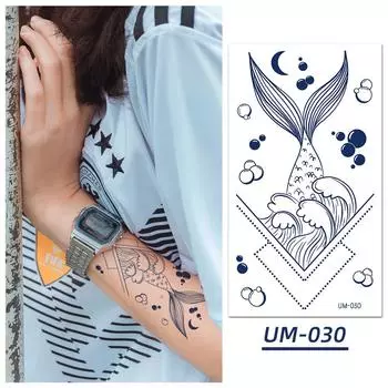 Новое поступление! Временные татуировки с травами. Полупостоянные водостойкие татуировки. Длительные татуировки на руку соком.