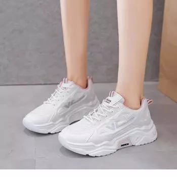 Новое поступление весна осень повседневная женская обувь модная круглая носовая часть увеличенная дышащая удобная спортивная обувь НЕТ:Ф-7 36