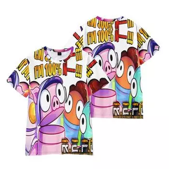 Новое поступление забавные футболки REPO Cartoon крутые мужские футболки с круглым вырезом повседневные унисекс уличная одежда аниме REPO модная футболка XS