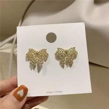 Новое поступление жемчужные модные женские висячие серьги с бантом в корейском стиле, серьги с бантом, жемчужные кисточки, длинные модные женские украшения, предотвращающие аллергию