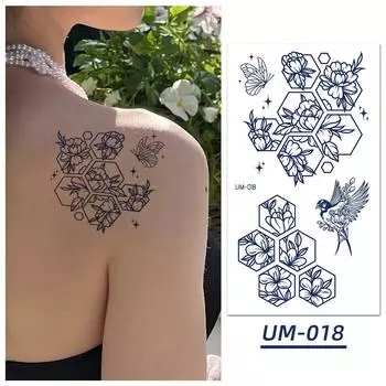 Новое поступление! Женская бумага для татуировок с травяным соком, которая выглядит настоящей m