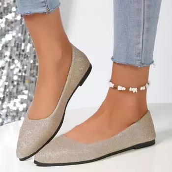 Новое поступление, женская красивая и модная летняя обувь с острым носком, балетки на плоской подошве, удобная повседневная женская обувь 35